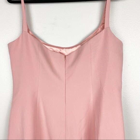 Bardot Gigi Ruffle Hem Fit & Flare Mini Dress Blush Pink Size 12/XL - Picture 6 of 10